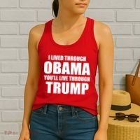 I Lived Through Obama You'll Live Through Trump Women's Tank Top thumb 2