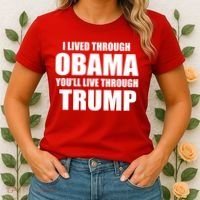 I Lived Through Obama You'll Live Through Trump Women's T-Shirt thumb 2