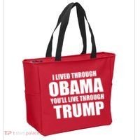 I Lived Through Obama You'll Live Through Trump Tote Bag thumb 2