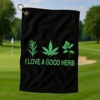 I Love A Good Herb Golf Towel thumb 1