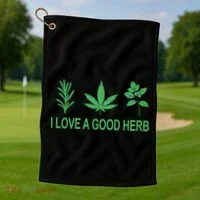 I Love A Good Herb Golf Towel thumb 1