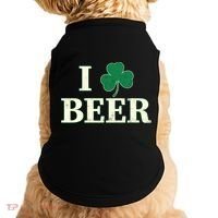 I Love Beer Shamrock  Doggie Tank thumb 0