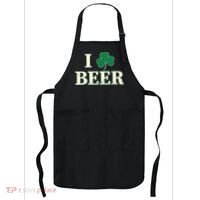 I Love Beer Shamrock  Apron thumb 0