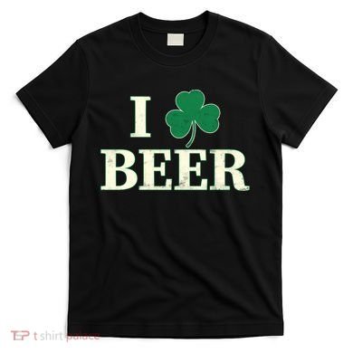 I Love Beer Shamrock  T-Shirt