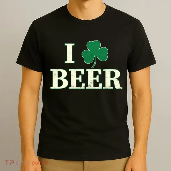 I Love Beer Shamrock  T-Shirt