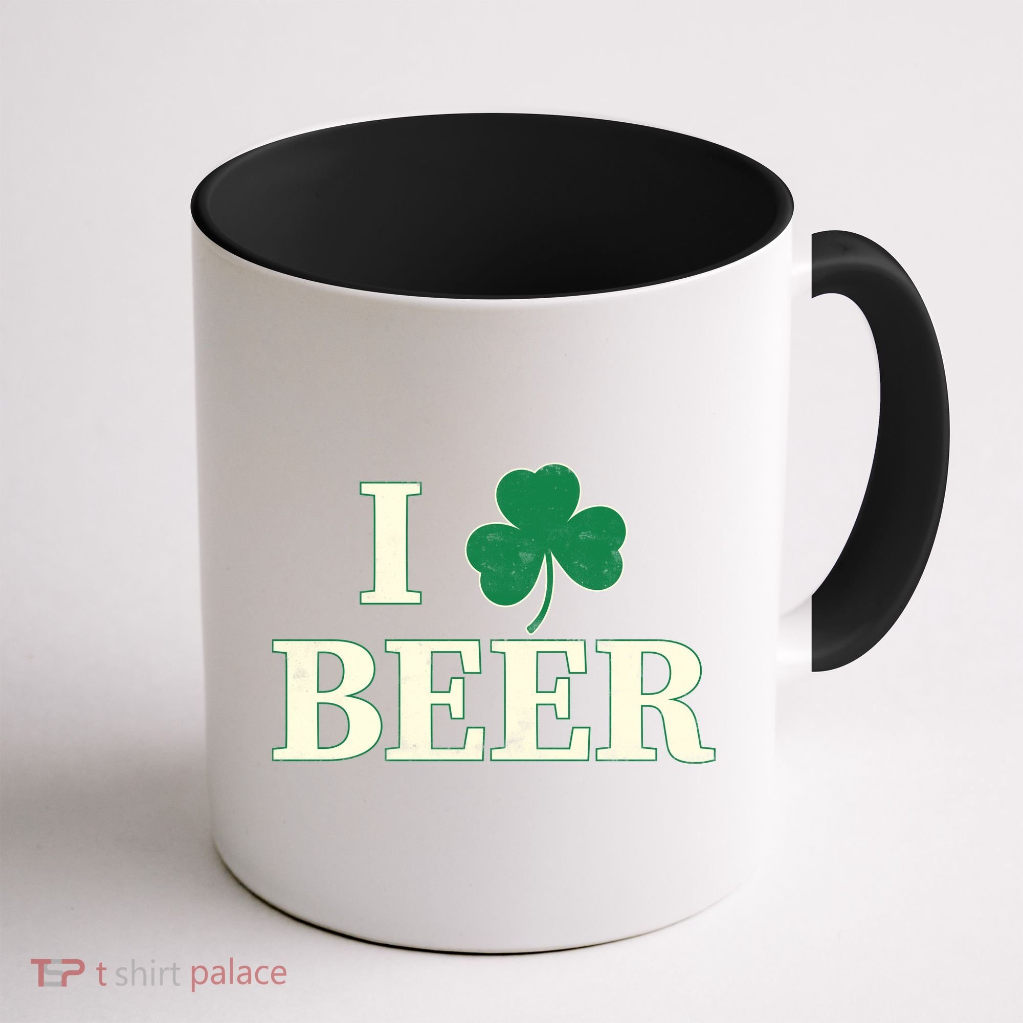 I Love Beer Shamrock  Coffee Mug