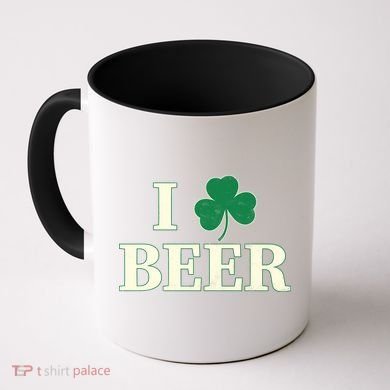 I Love Beer Shamrock  Coffee Mug