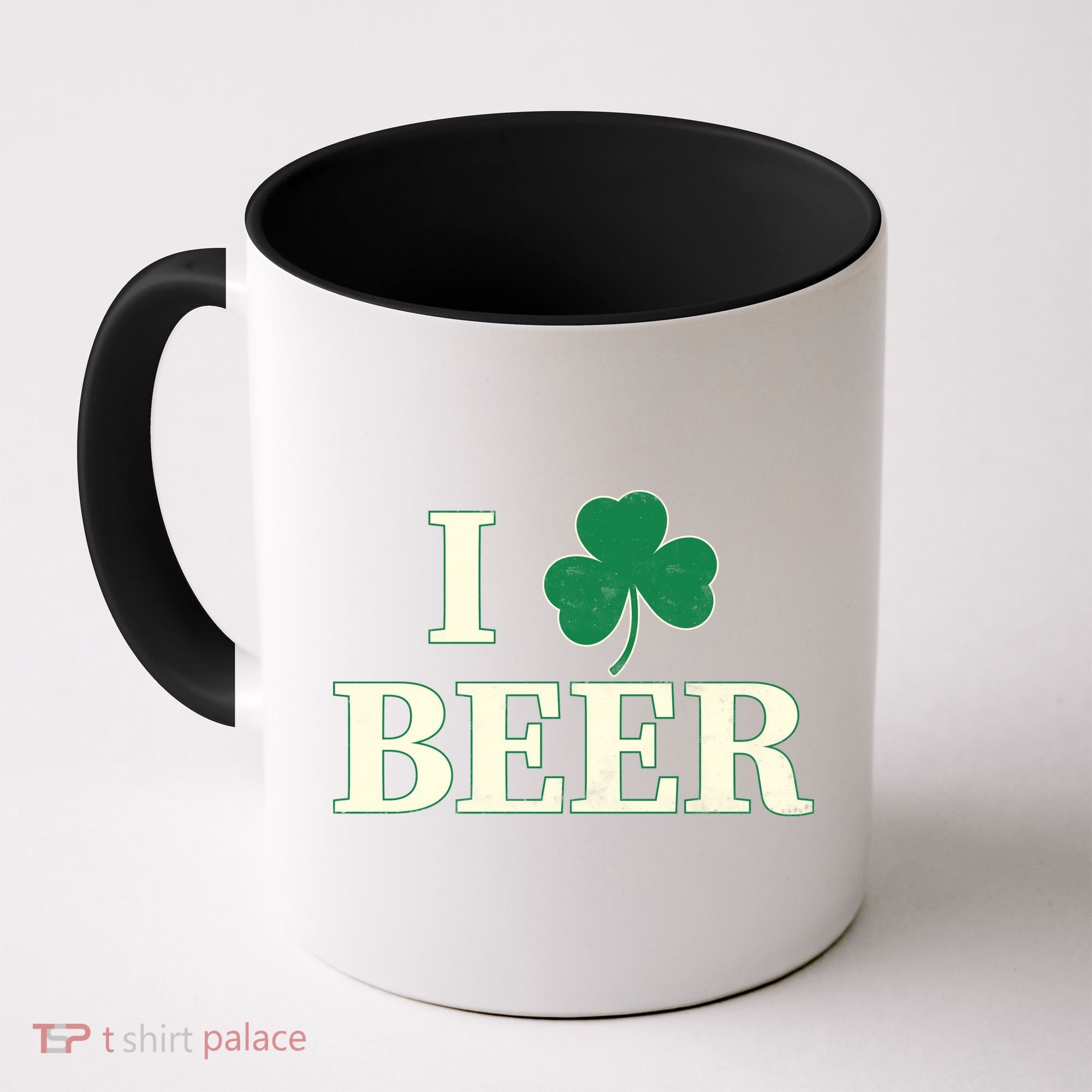 I Love Beer Shamrock  Coffee Mug