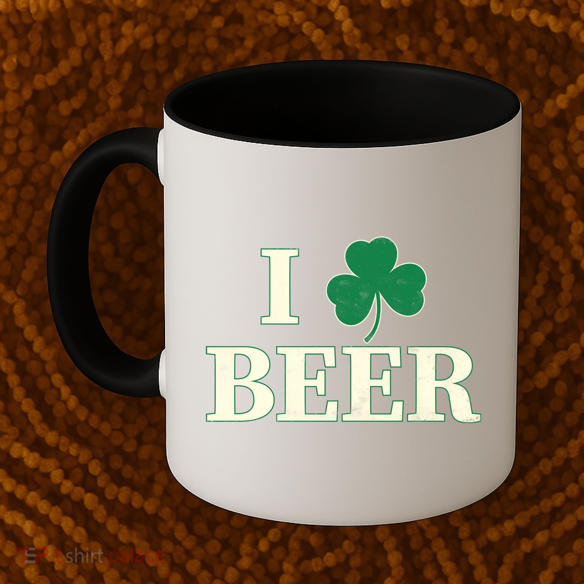 I Love Beer Shamrock  Coffee Mug