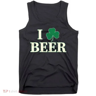 I Love Beer Shamrock  Tank Top
