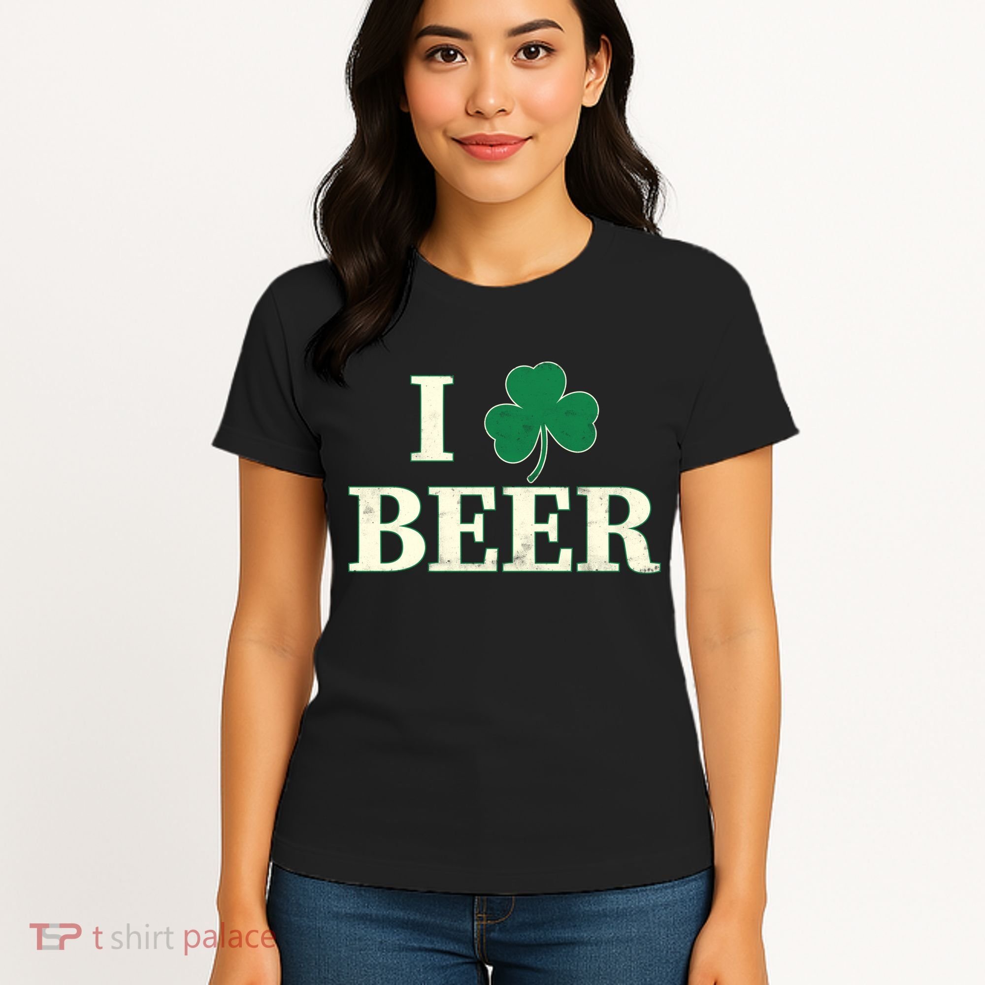 I Love Beer Shamrock  Women's T-Shirt