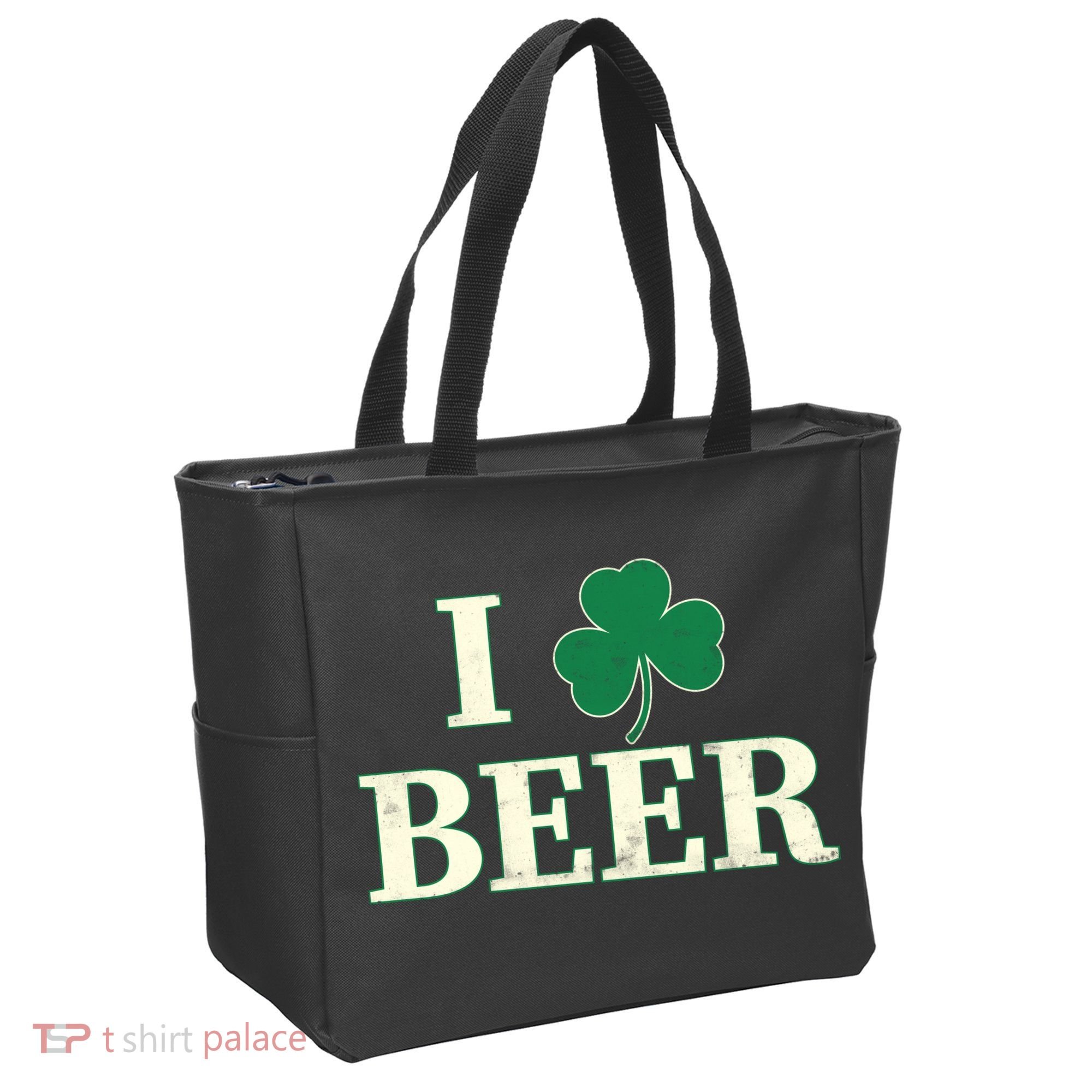 I Love Beer Shamrock  Tote Bag