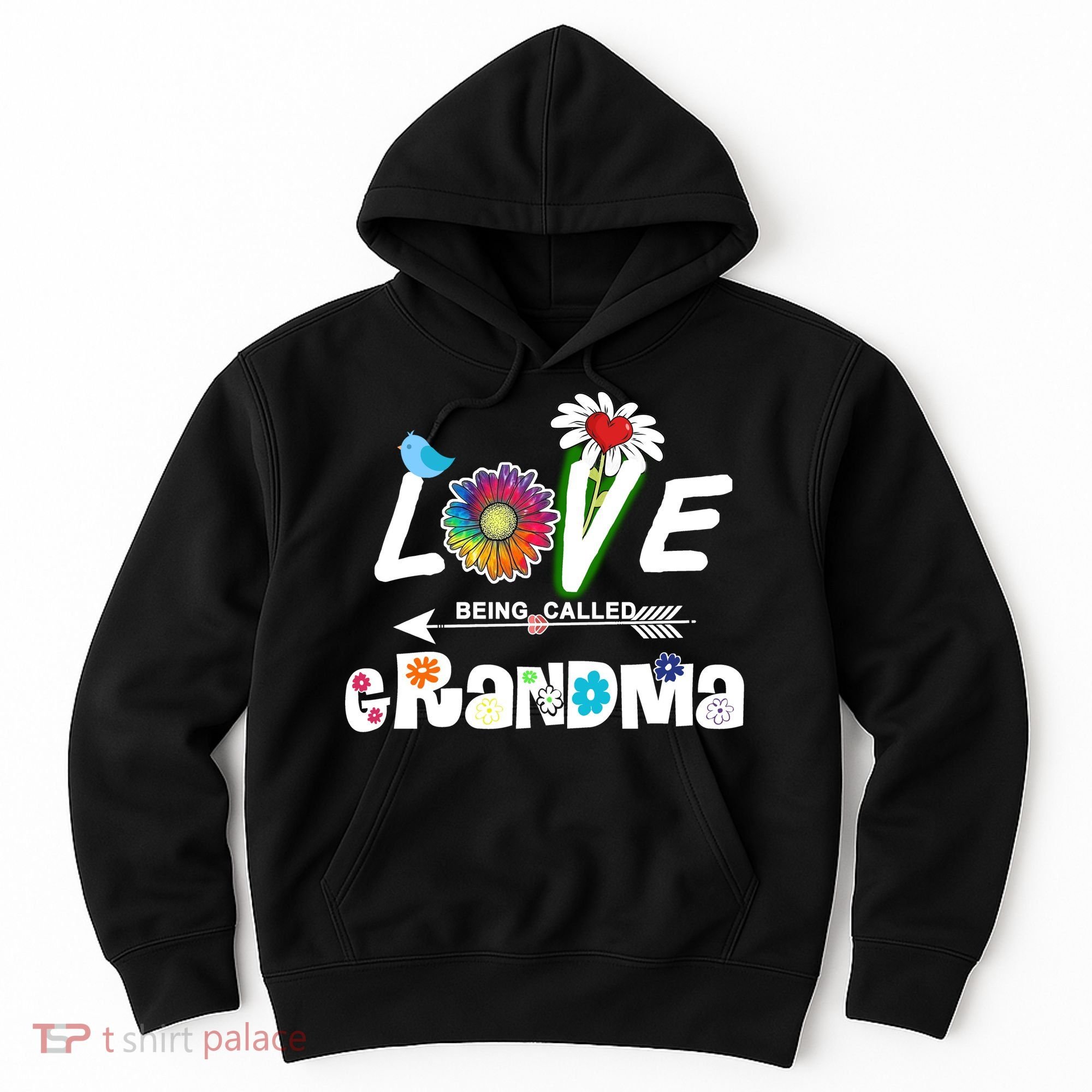 I Love Being Called Grandma Floral Hoodie