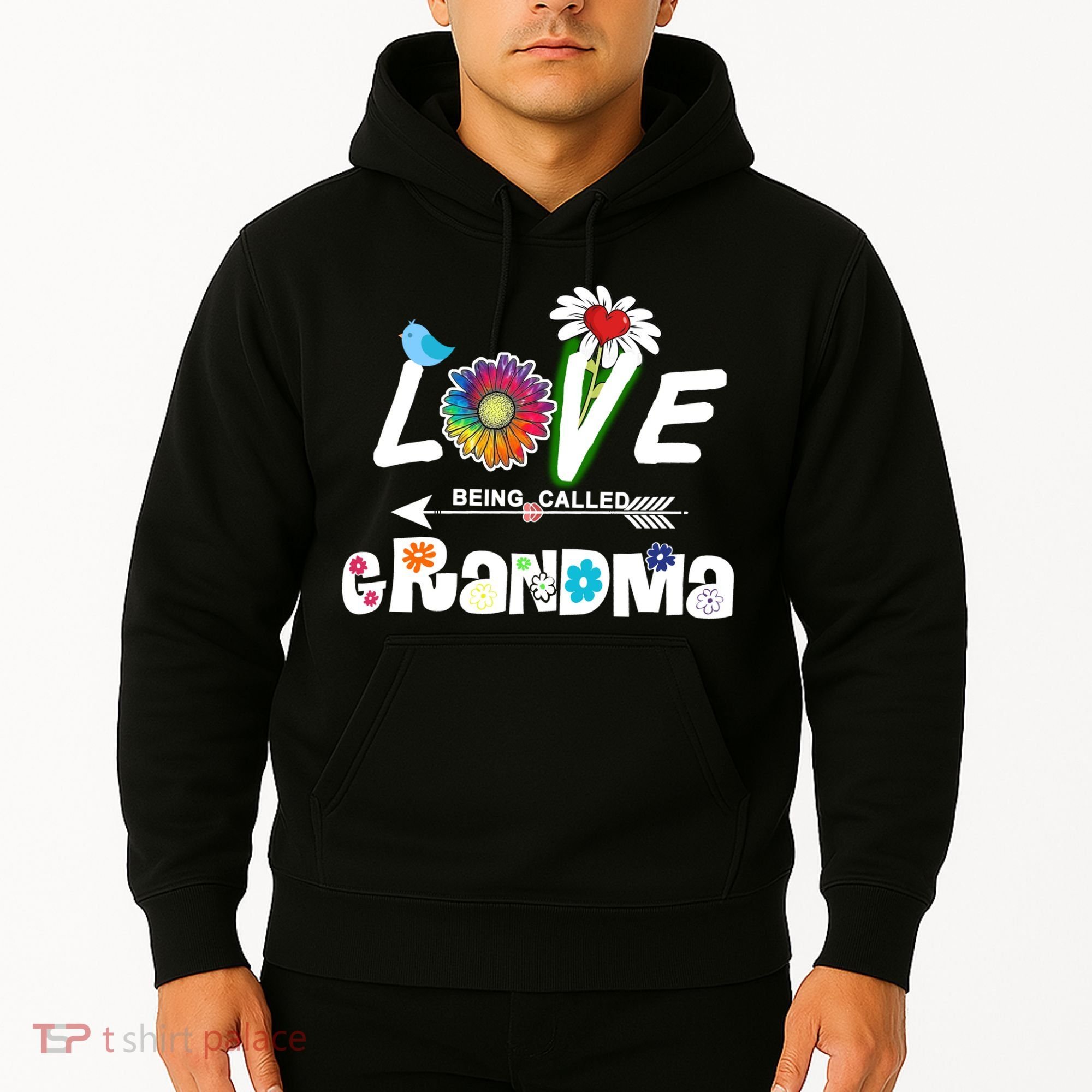 I Love Being Called Grandma Floral Hoodie