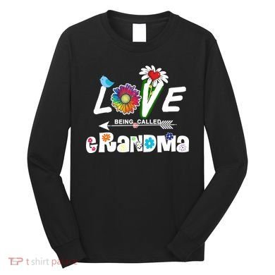 I Love Being Called Grandma Floral Long Sleeve Shirt
