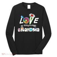 I Love Being Called Grandma Floral Long Sleeve Shirt thumb 0