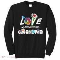 I Love Being Called Grandma Floral Sweatshirt thumb 0