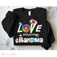 I Love Being Called Grandma Floral Sweatshirt thumb 2