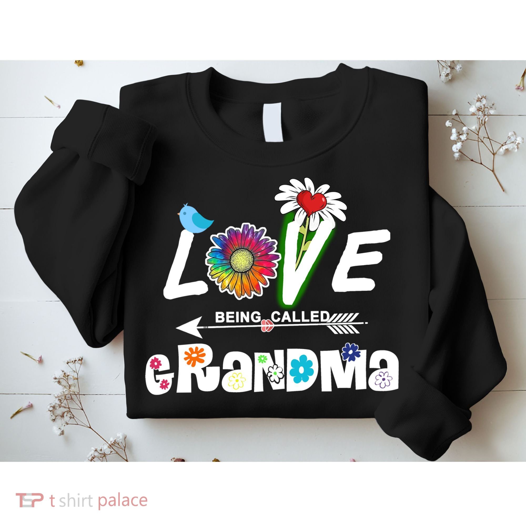 I Love Being Called Grandma Floral Sweatshirt