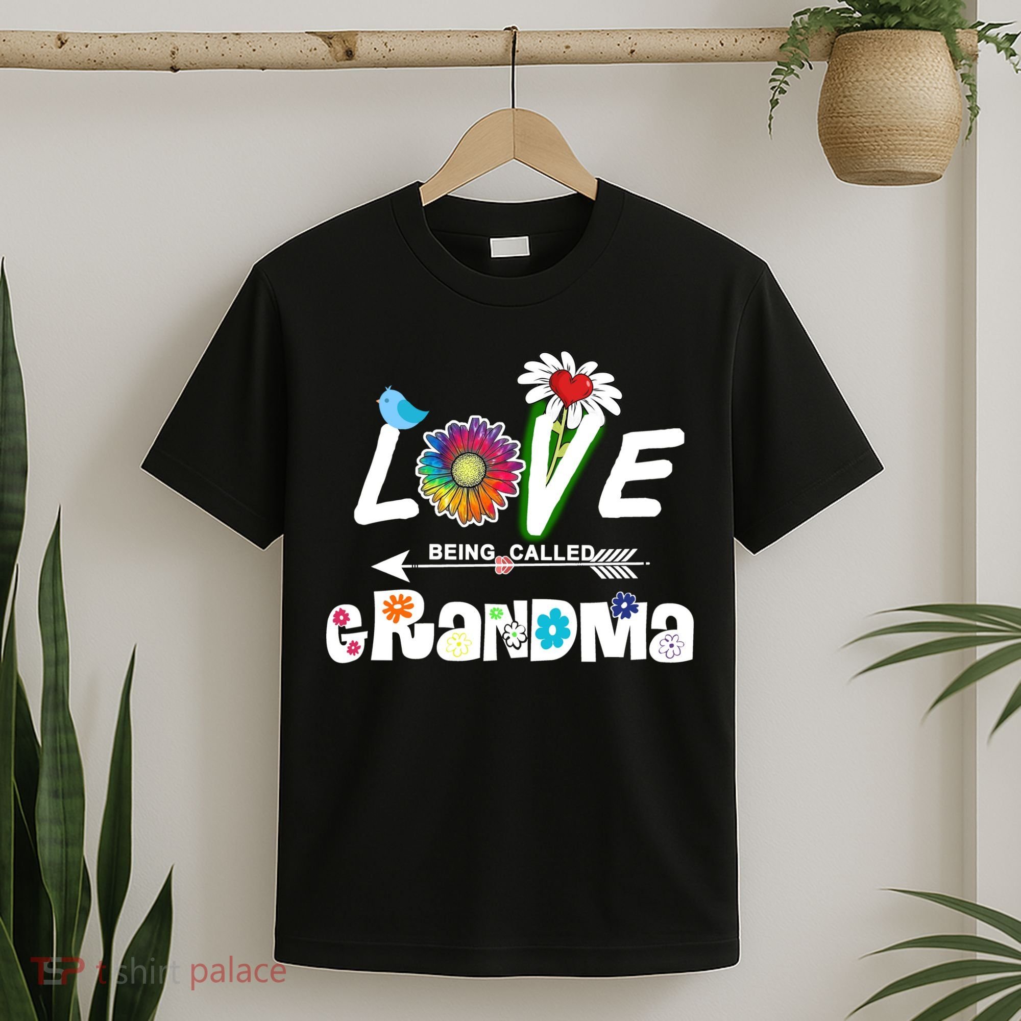 I Love Being Called Grandma Floral T-Shirt