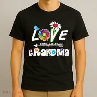 I Love Being Called Grandma Floral T-Shirt thumb 3