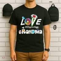 I Love Being Called Grandma Floral T-Shirt thumb 6