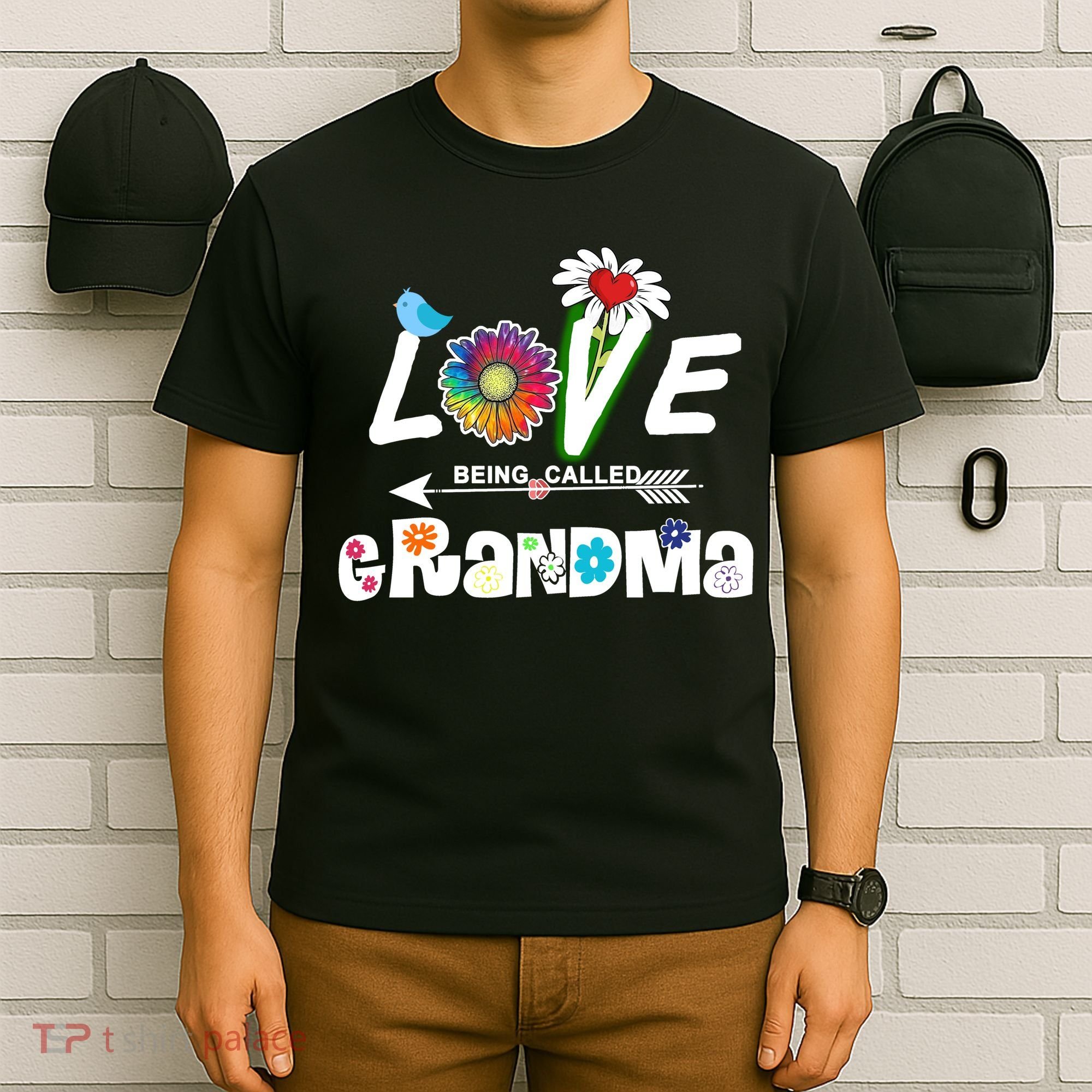 I Love Being Called Grandma Floral T-Shirt