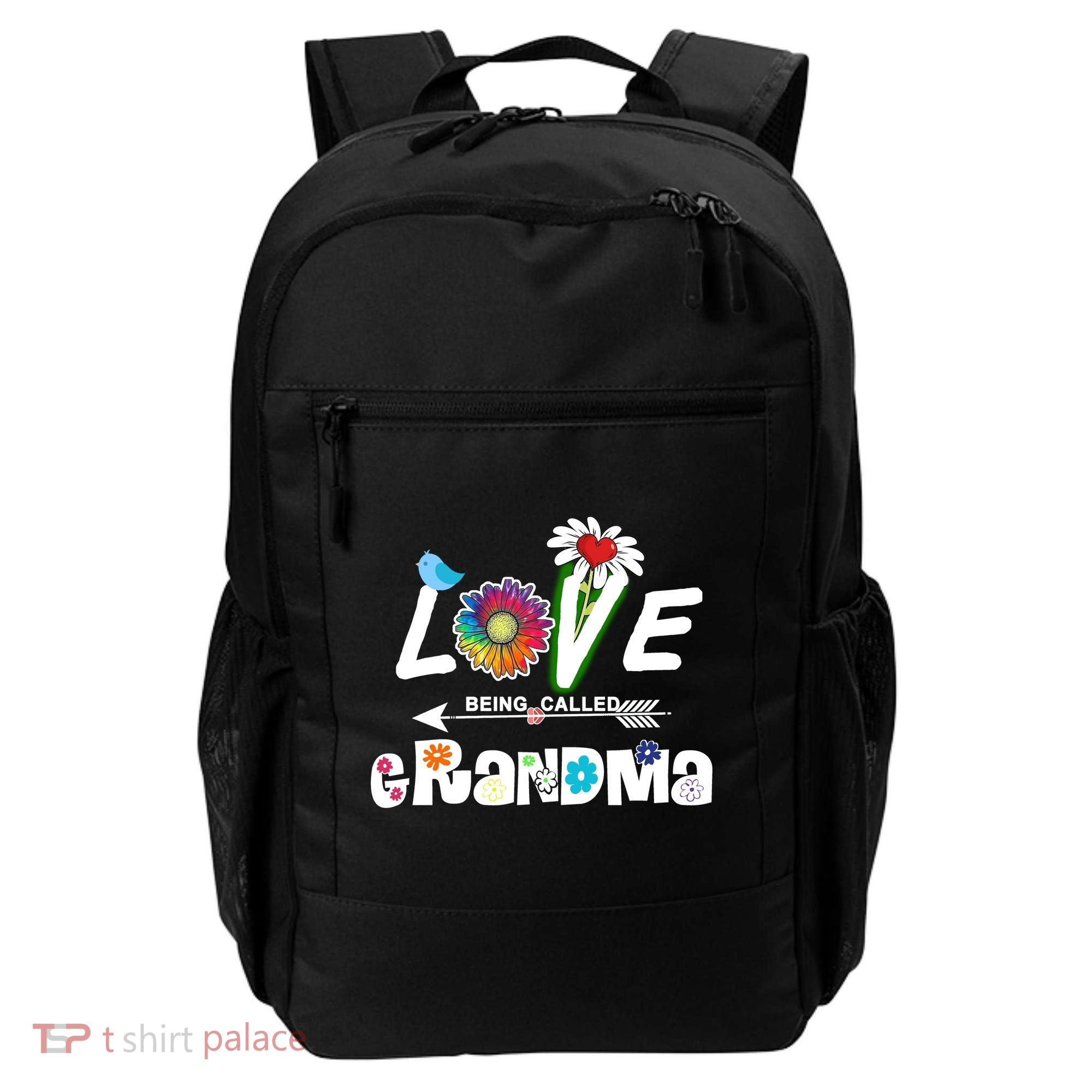 I Love Being Called Grandma Floral Backpack