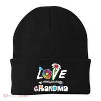 I Love Being Called Grandma Floral Beanie thumb 0