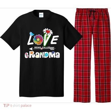 I Love Being Called Grandma Floral Pajama Set