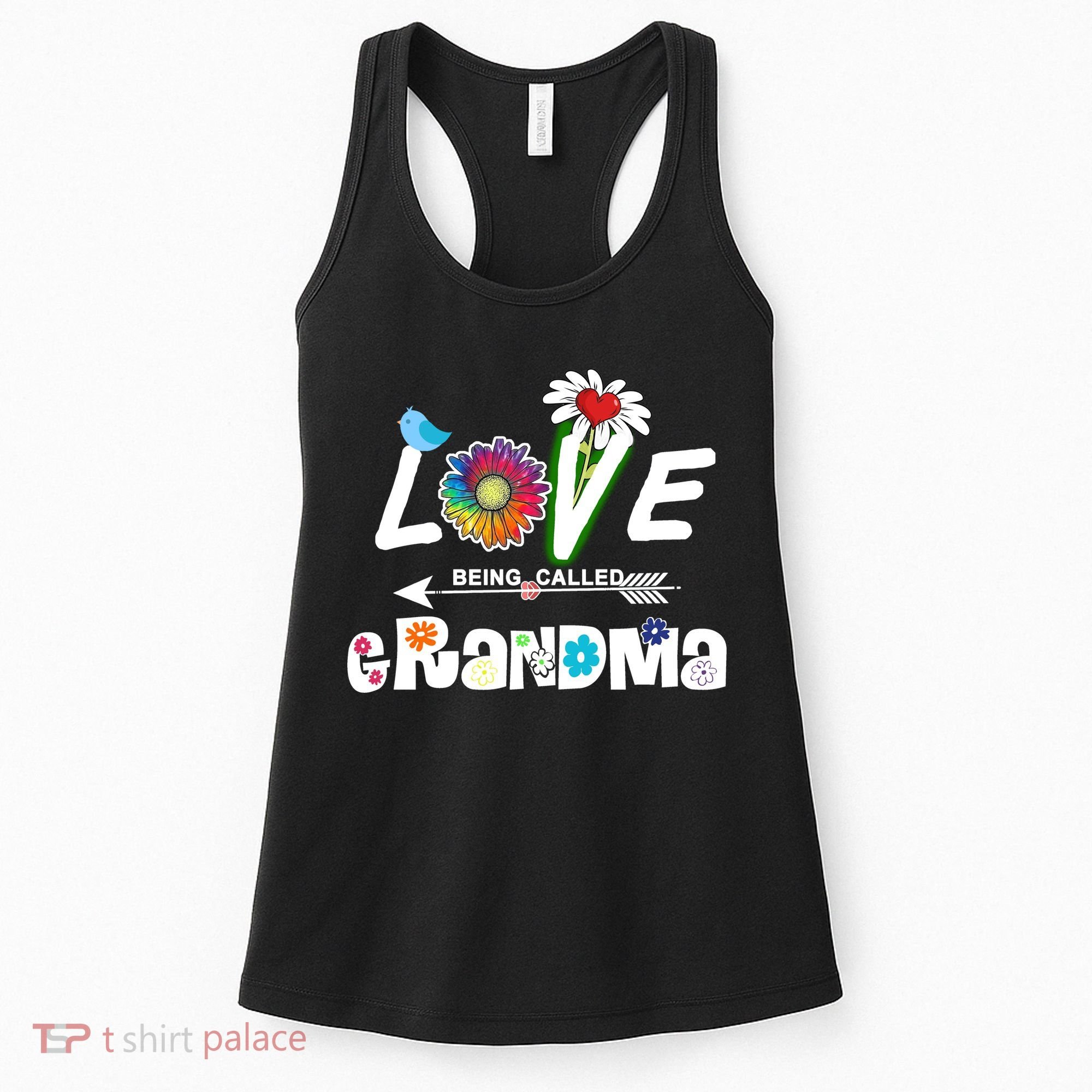 I Love Being Called Grandma Floral Women's Tank Top