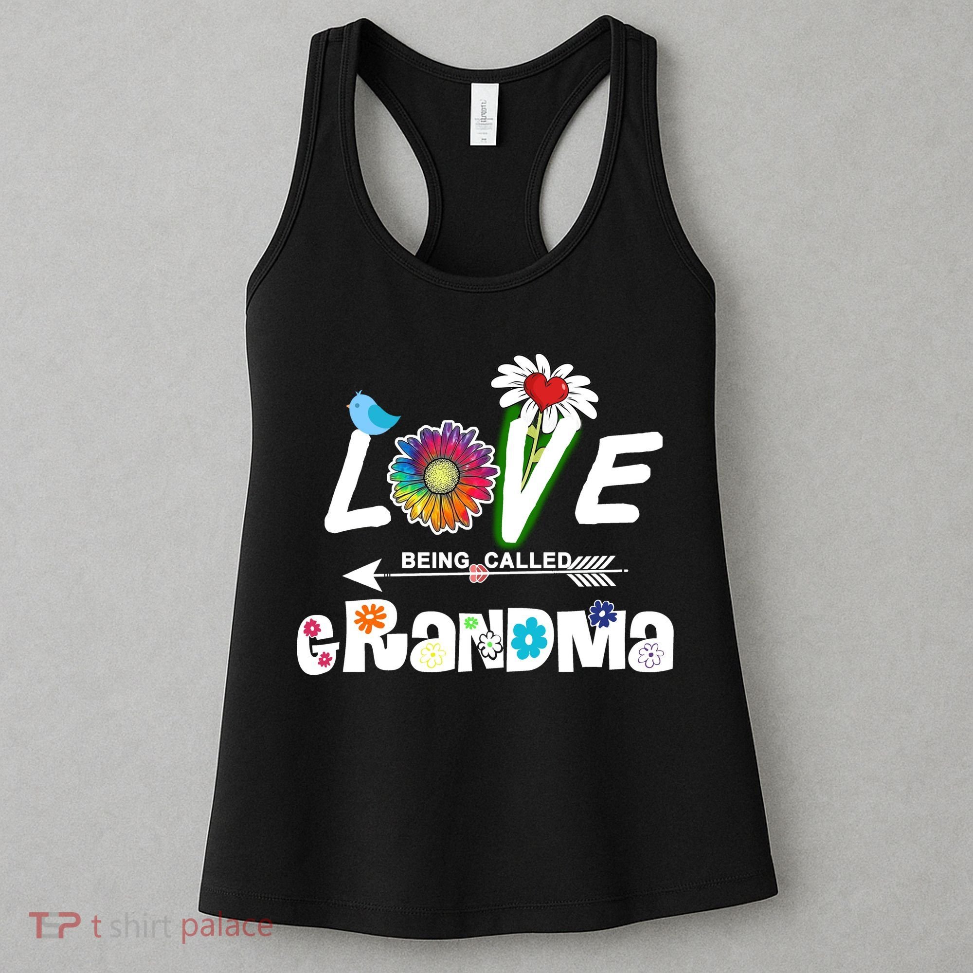I Love Being Called Grandma Floral Women's Tank Top