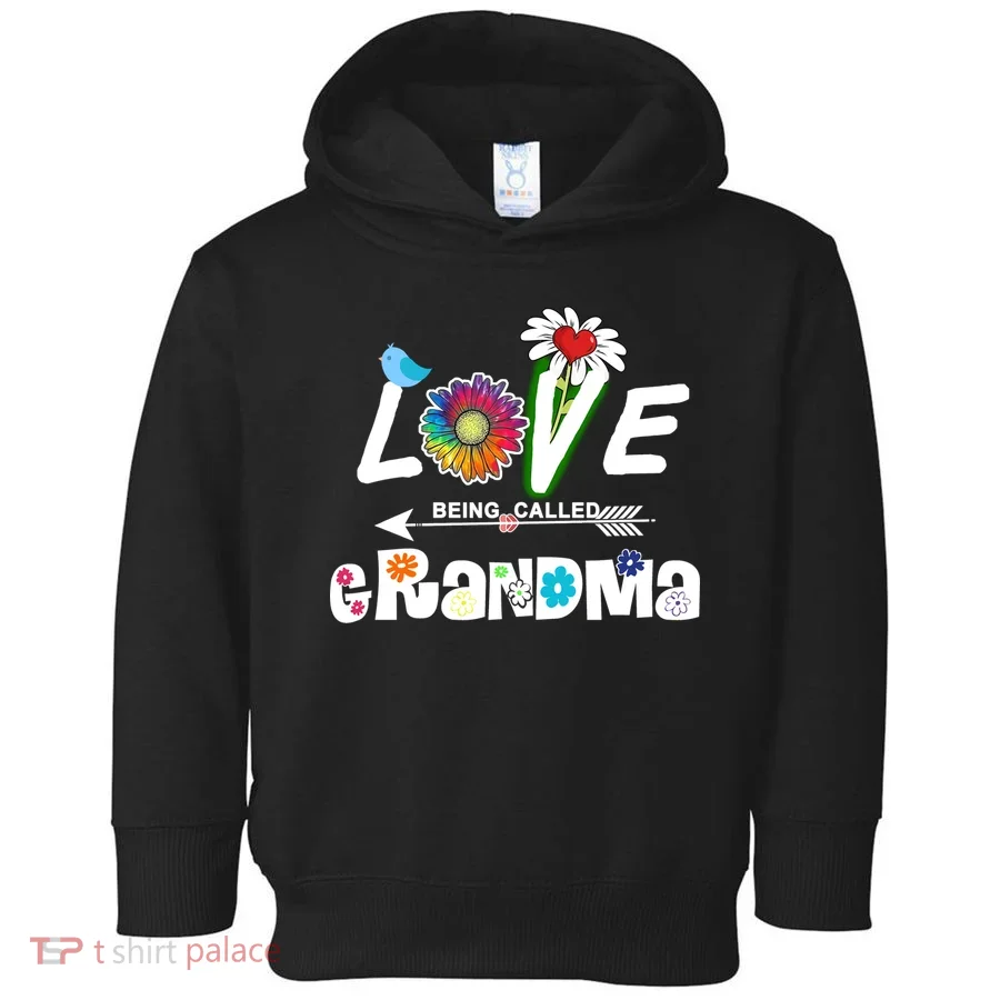I Love Being Called Grandma Floral Toddler Hoodie