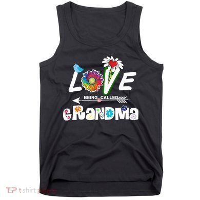 I Love Being Called Grandma Floral Tank Top