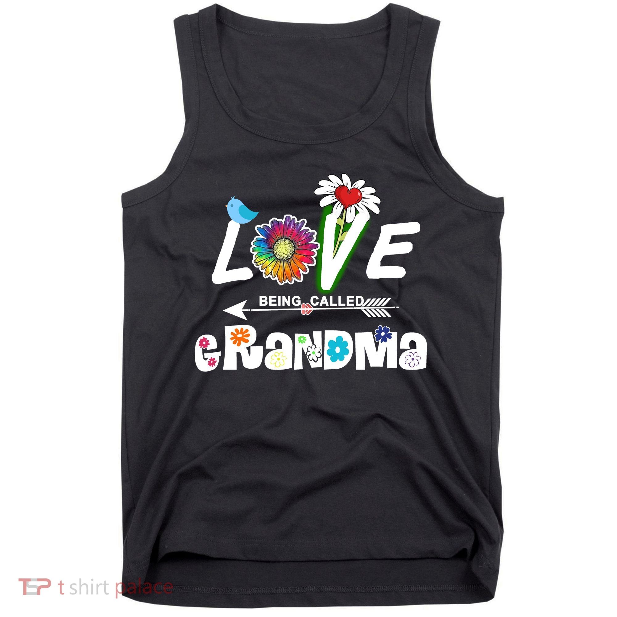 I Love Being Called Grandma Floral Tank Top