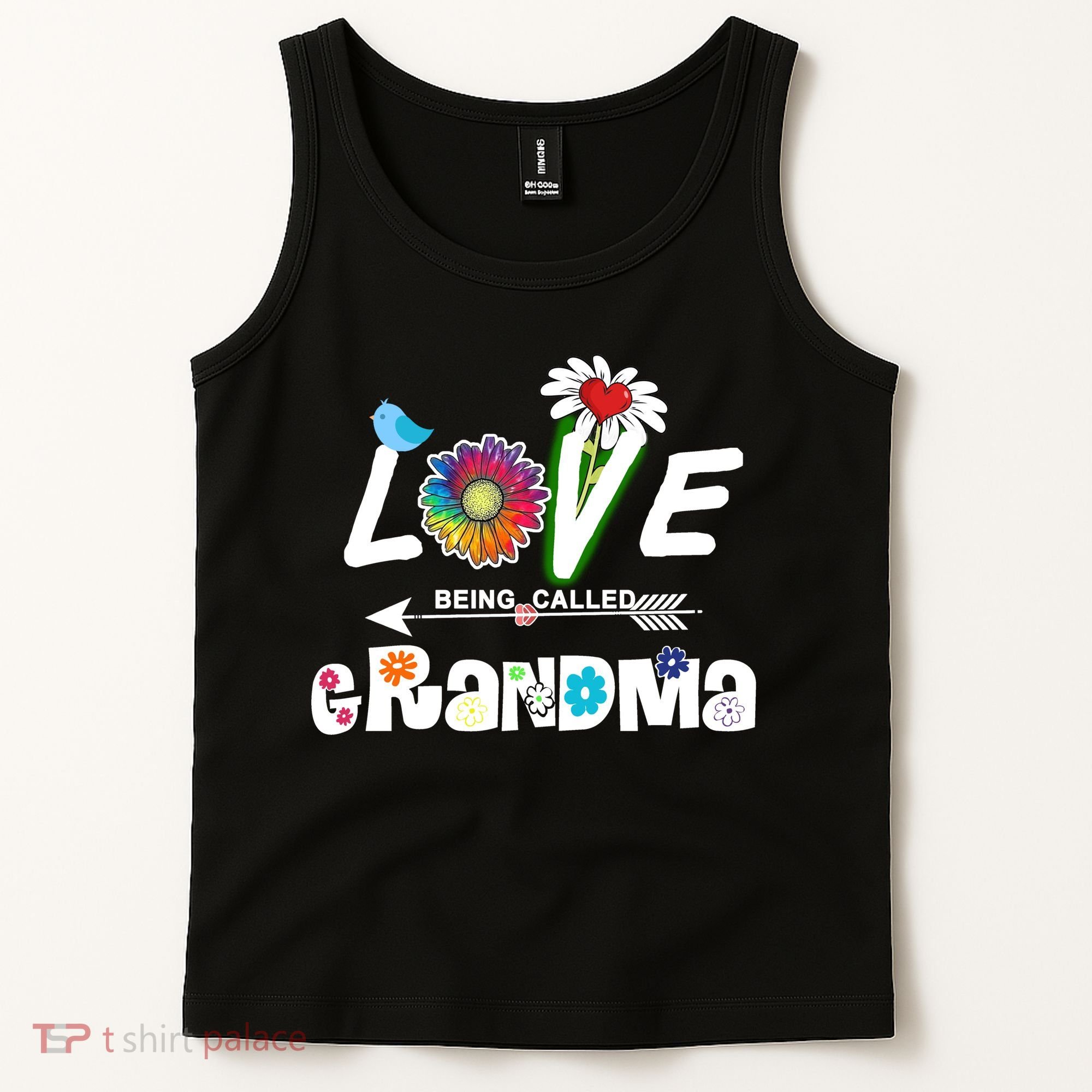 I Love Being Called Grandma Floral Tank Top