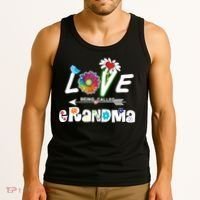 I Love Being Called Grandma Floral Tank Top thumb 3