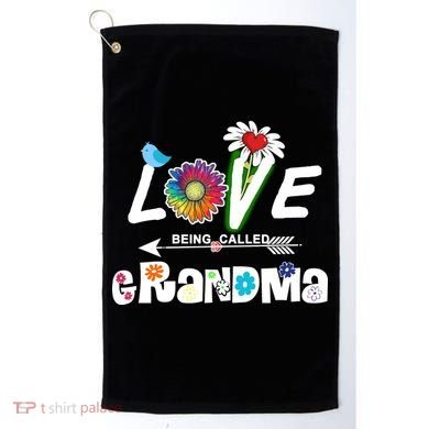 I Love Being Called Grandma Floral Golf Towel