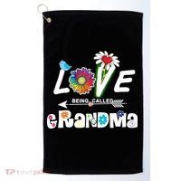 I Love Being Called Grandma Floral Golf Towel thumb 0
