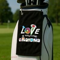 I Love Being Called Grandma Floral Golf Towel thumb 2