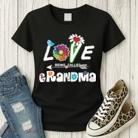 I Love Being Called Grandma Floral Women's T-Shirt thumb 3