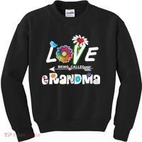 I Love Being Called Grandma Floral Kids Sweatshirt thumb 0