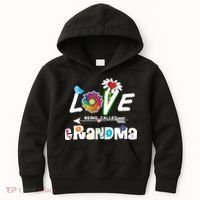 I Love Being Called Grandma Floral Kids Hoodie thumb 0