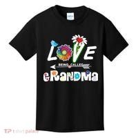 I Love Being Called Grandma Floral Kids T-Shirt thumb 0
