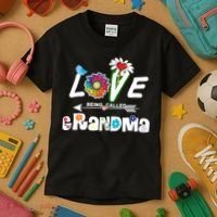 I Love Being Called Grandma Floral Kids T-Shirt thumb 3