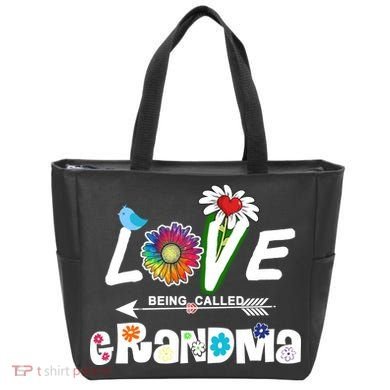 I Love Being Called Grandma Floral Tote Bag