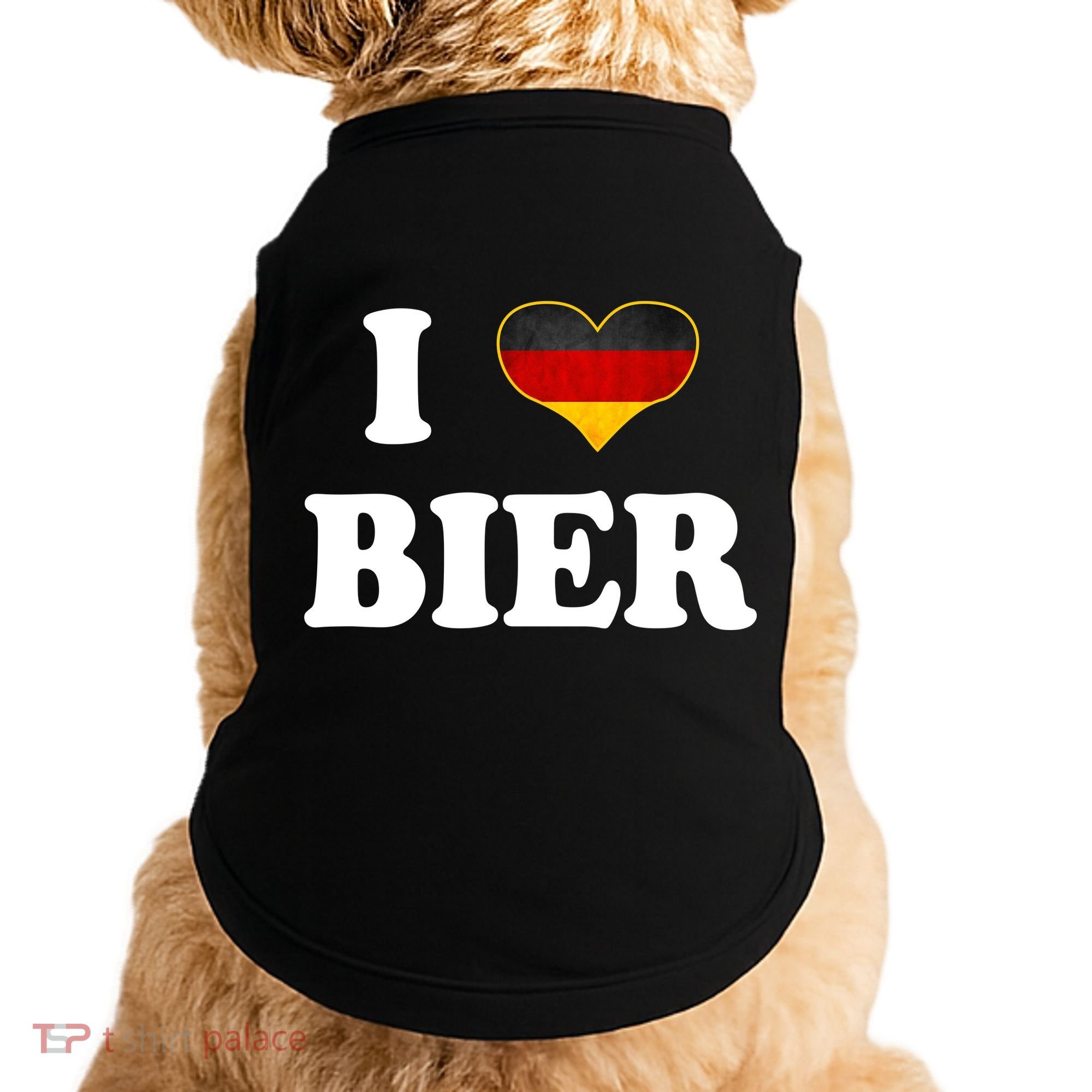 I Love Bier Octoberfest Beer Drinking Germany Flag Doggie Tank