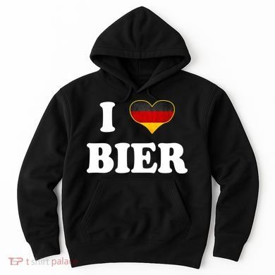 I Love Bier Octoberfest Beer Drinking Germany Flag Hoodie