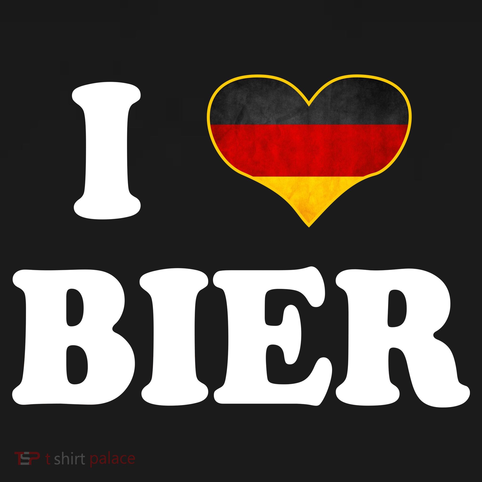I Love Bier Octoberfest Beer Drinking Germany Flag Button