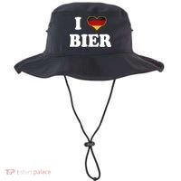 I Love Bier Octoberfest Beer Drinking Germany Flag Bucket Hat thumb 0